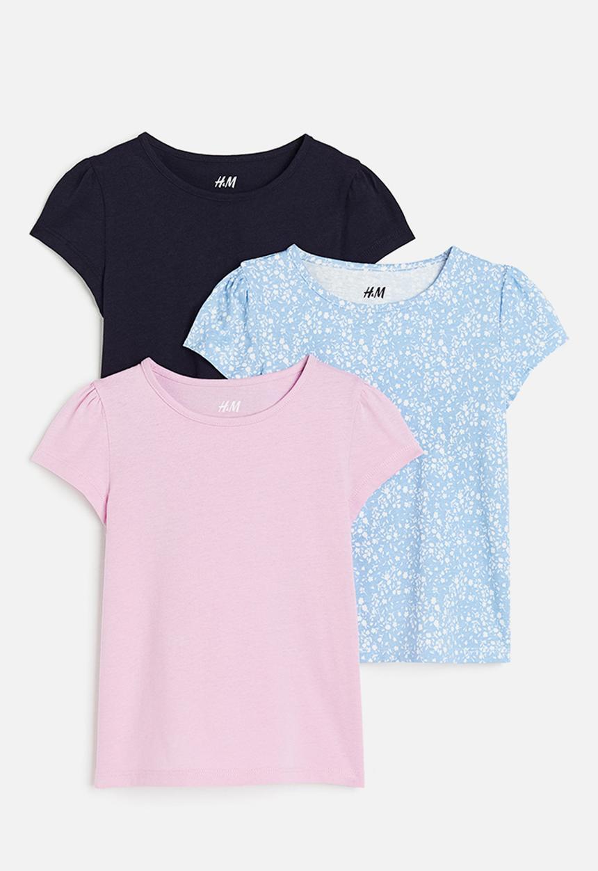 H&M - 3-pack puff-sleeved tops - multi