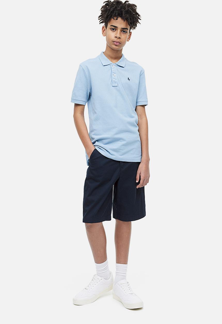 H&M - Cotton chino shorts - navy blue 