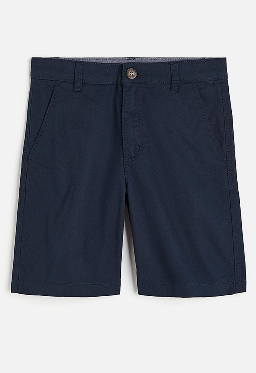 H&M - Cotton chino shorts - navy blue 