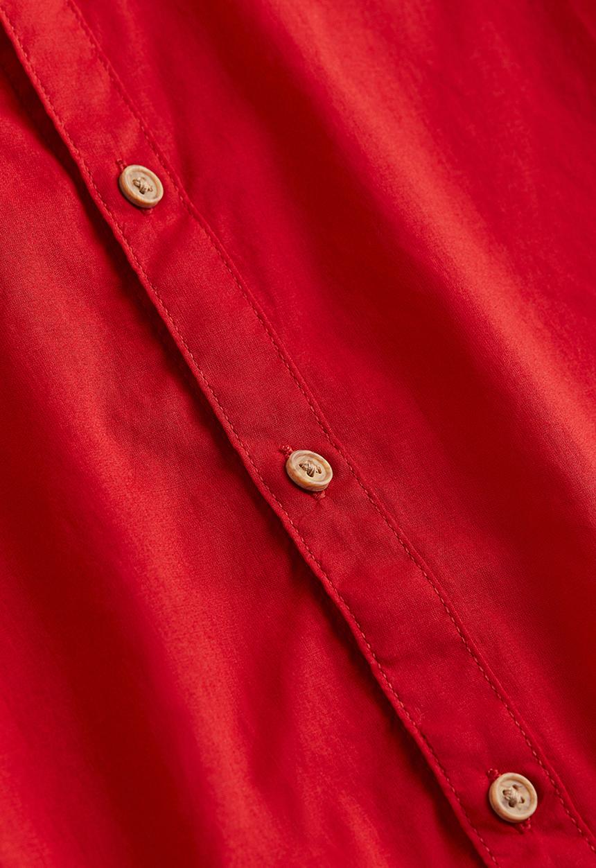 H&M - Short-sleeved poplin shirt - red