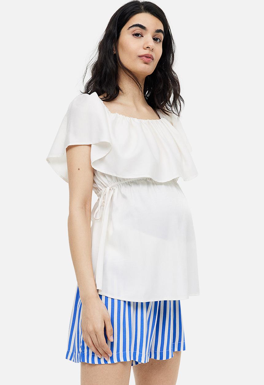 H&M - Mama pull-on shorts - bright blue striped