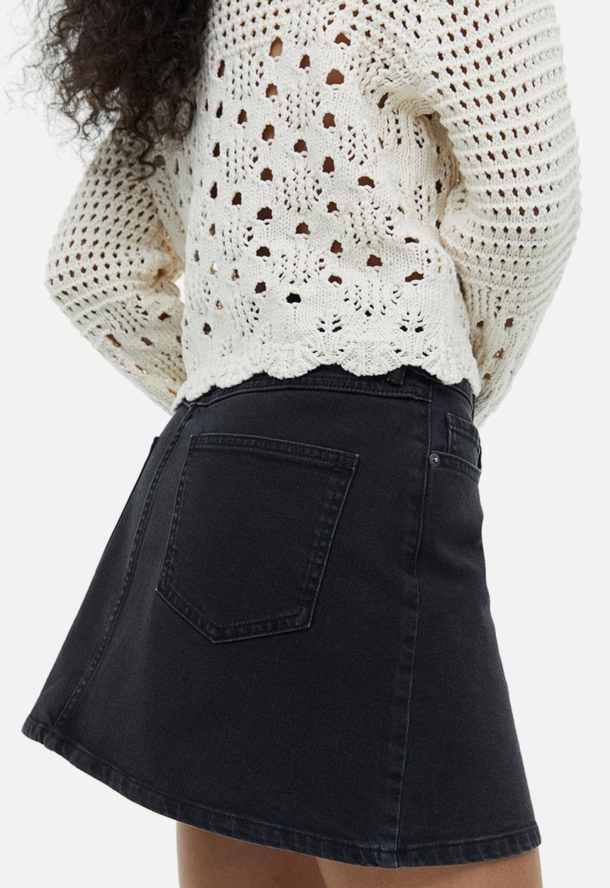 H&M - Denim skirt - black