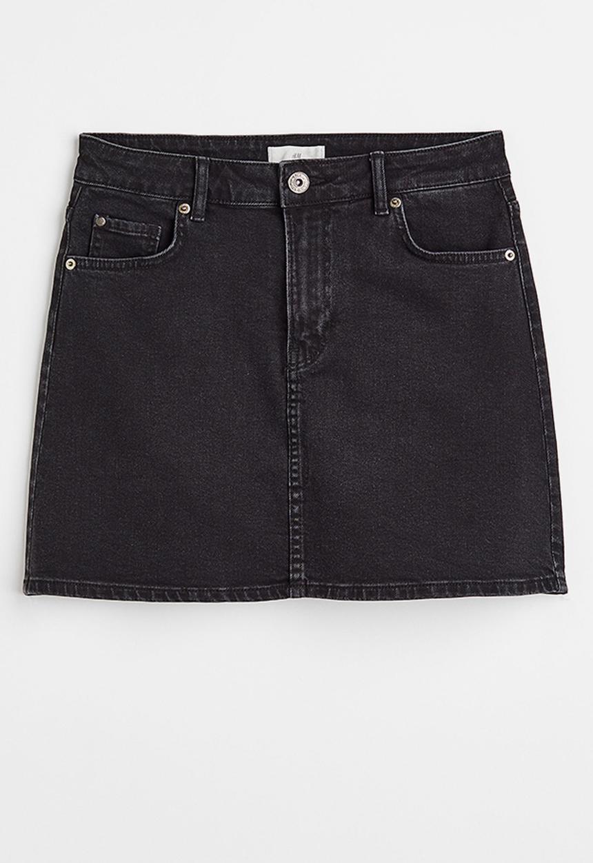 H&M - Denim skirt - black