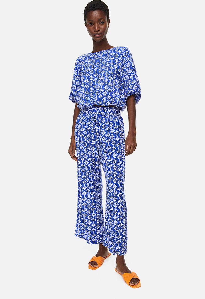 H&M - Voluminous blouse - bright blue patterned