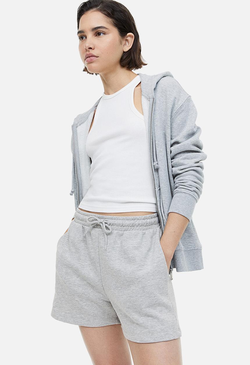 H&M - Sweatshirt shorts - light grey marl 