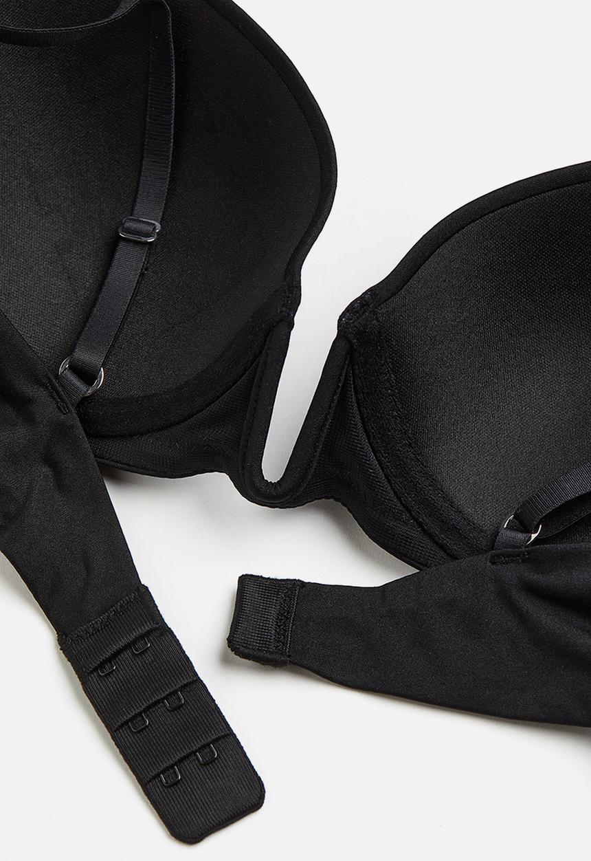H&M - Padded underwired micro bra - black