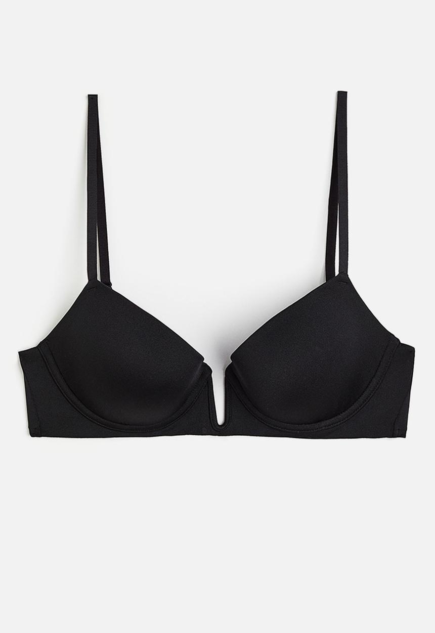 H&M - Padded underwired micro bra - black