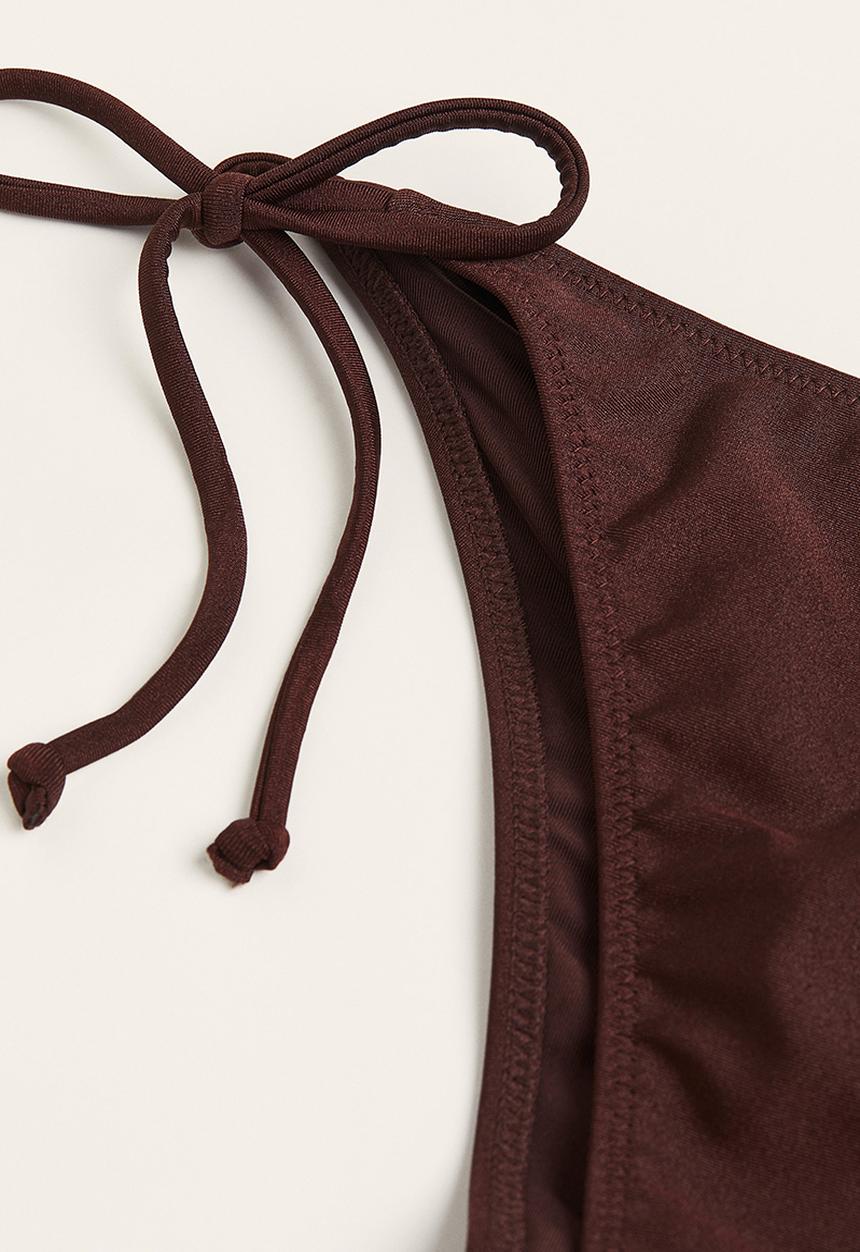 H&M - Tie tanga bikini bottoms - dark brown