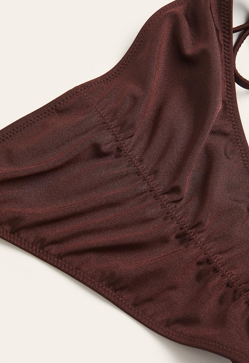 H&M - Tie tanga bikini bottoms - dark brown