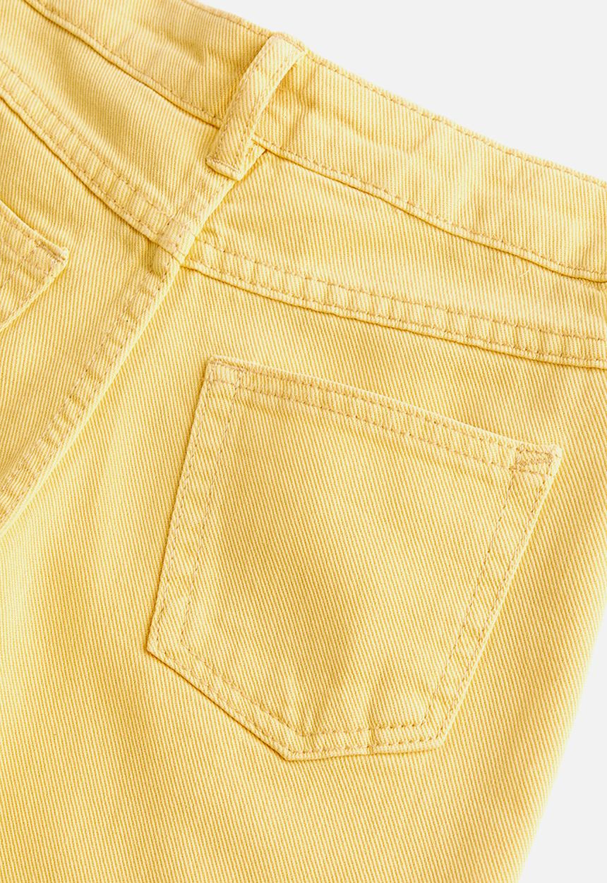 H&M - Loose fit denim shorts - yellow