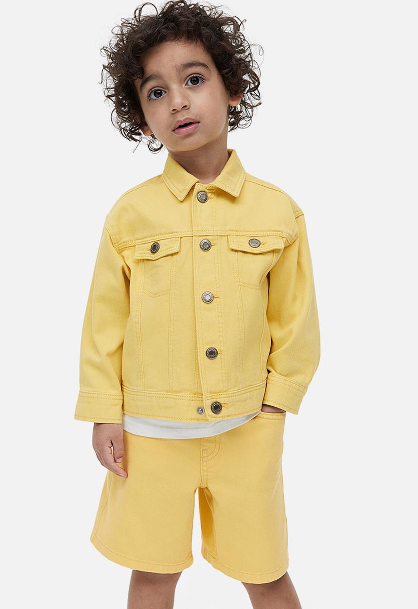 H&M - Loose fit denim shorts - yellow