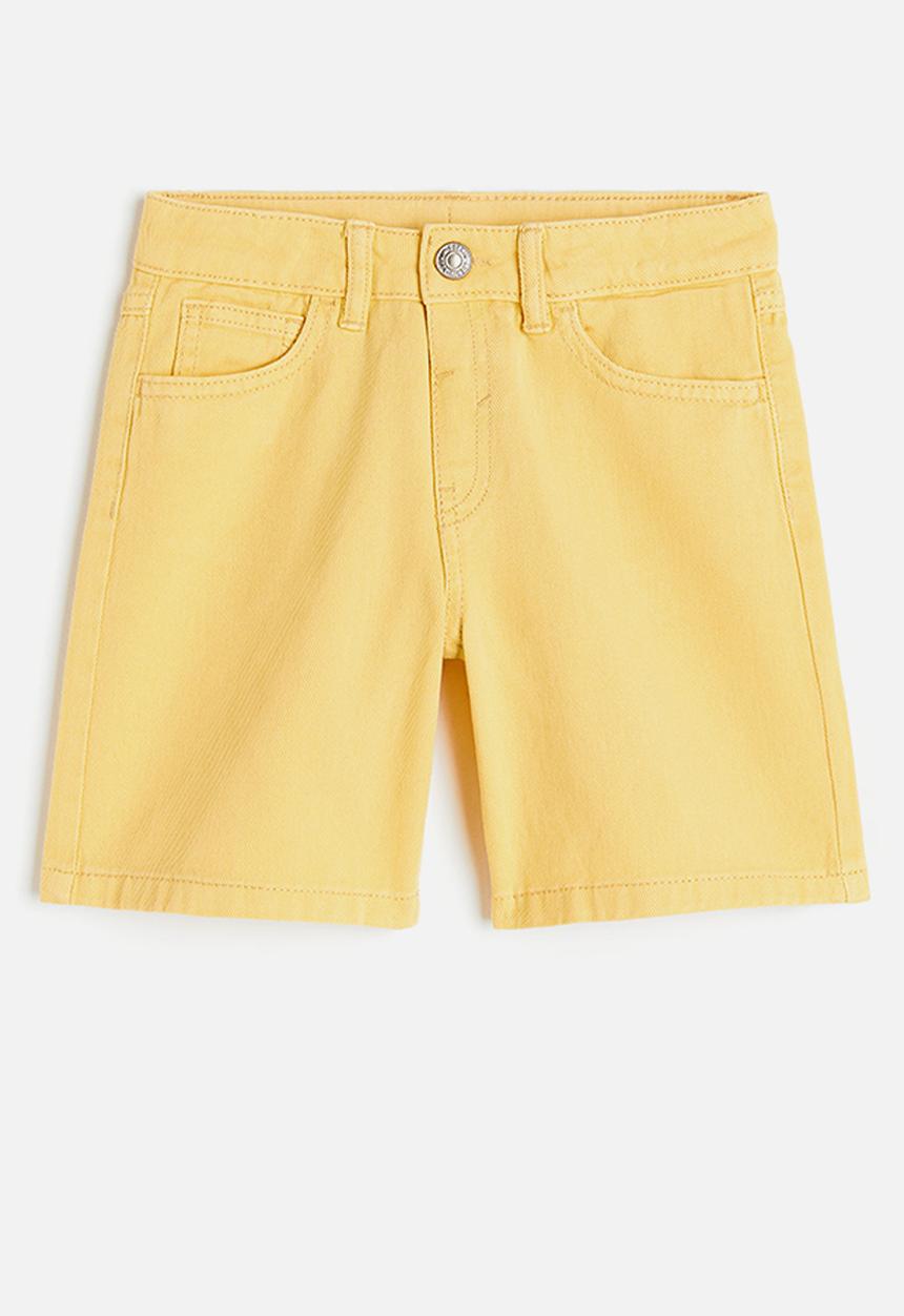 H&M - Loose fit denim shorts - yellow