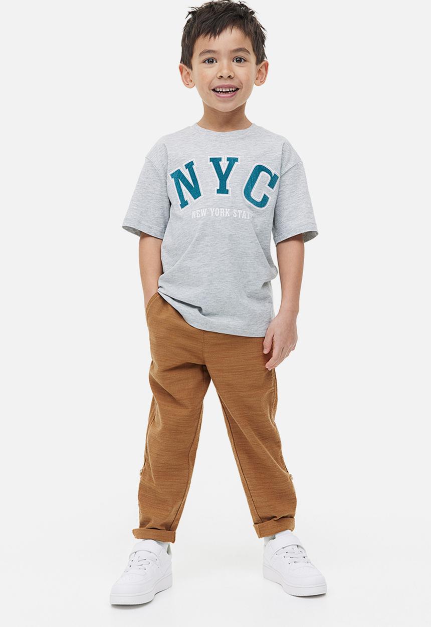 H&M - Loose fit roll-up trousers - brown