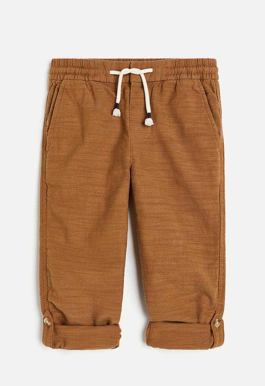 H&M - Loose fit roll-up trousers - brown