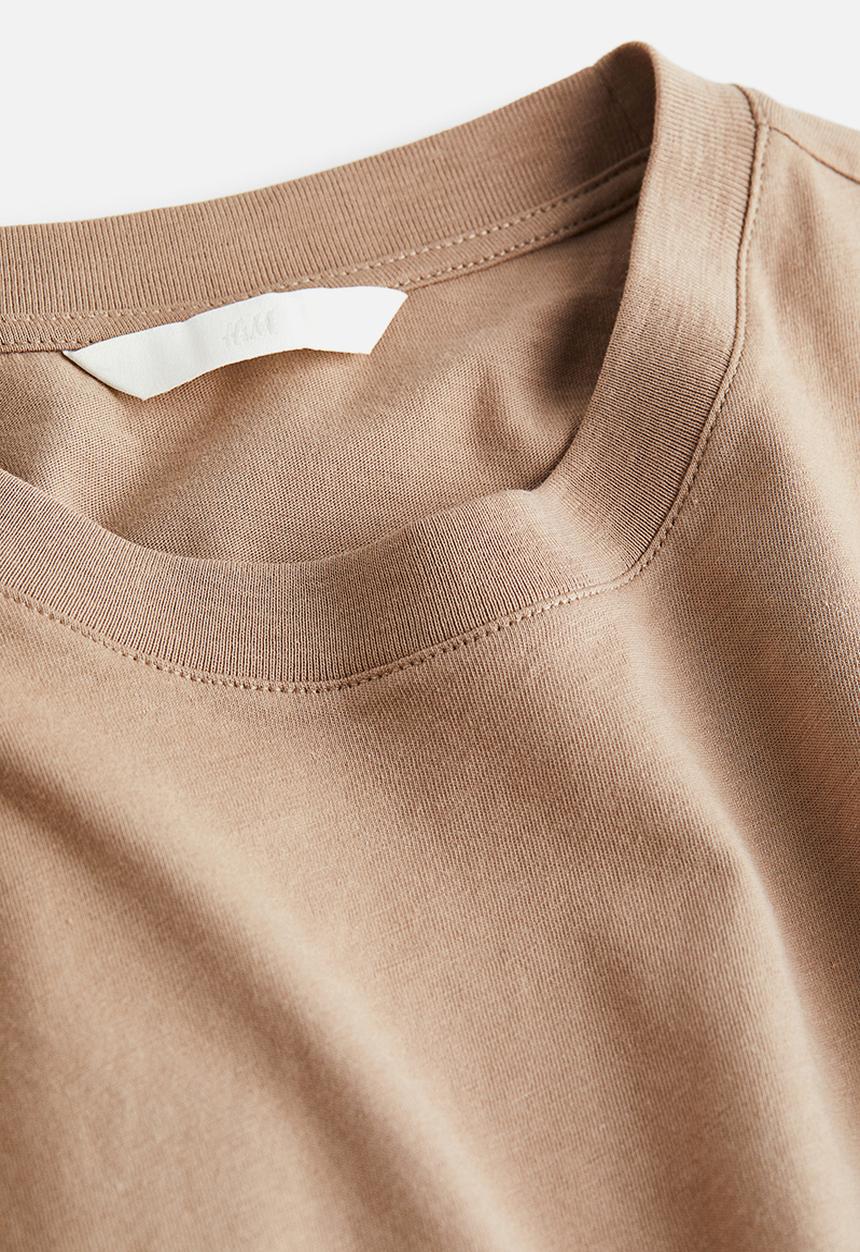 H&M - Cotton t-shirt - dark beige