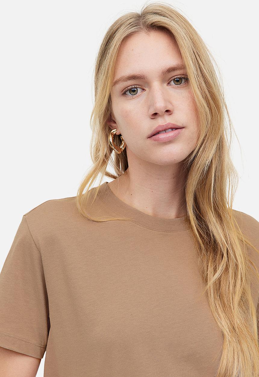 H&M - Cotton t-shirt - dark beige