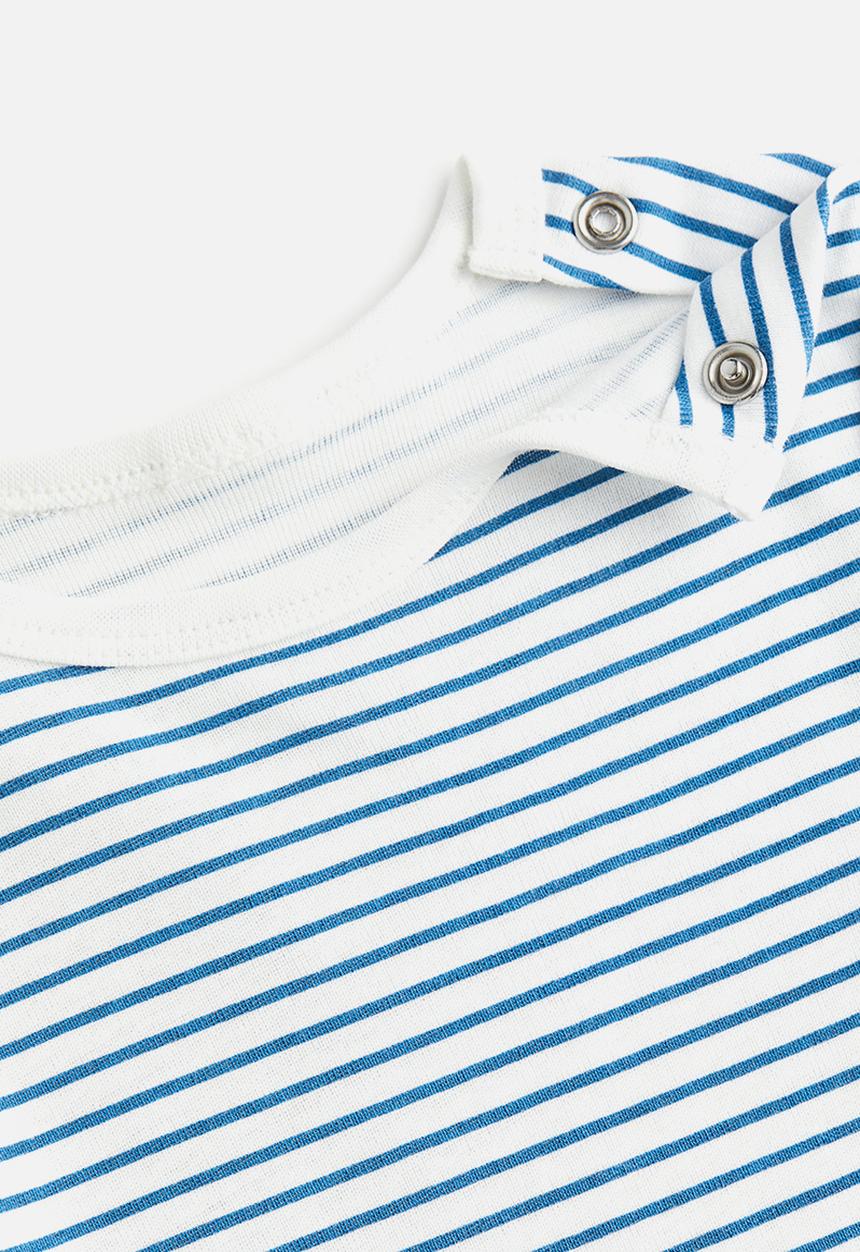 H&M - Patterned bodysuit - blue striped 