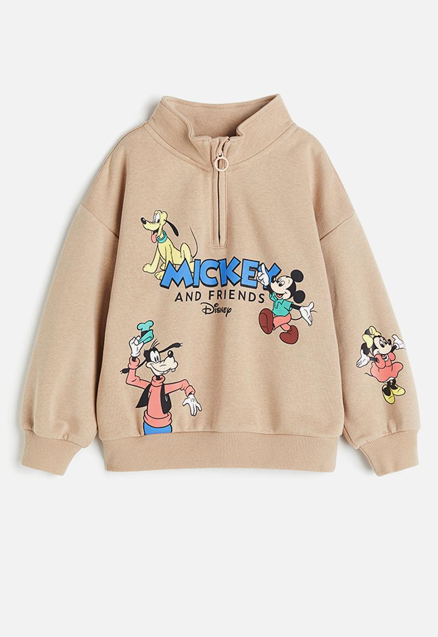 H&M - Printed zip-top sweatshirt - beige disney 
