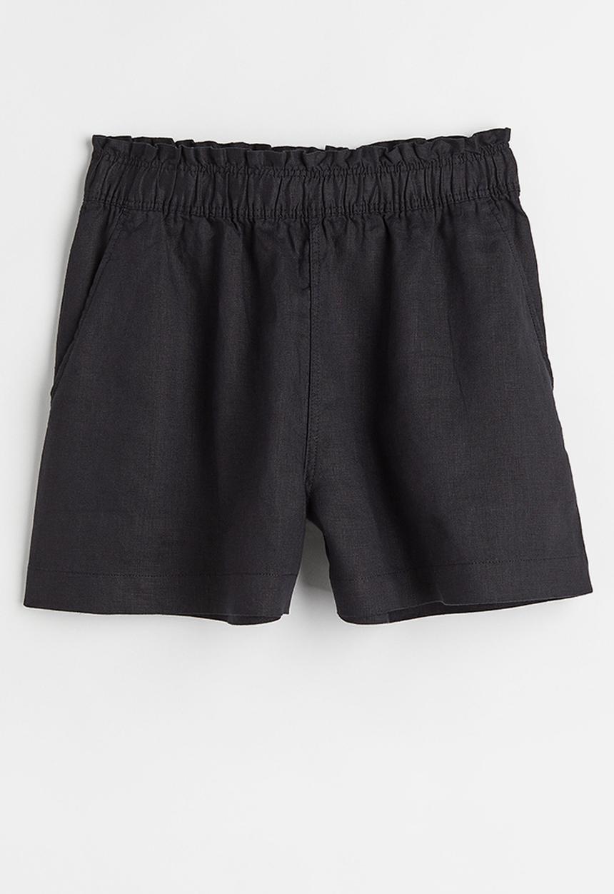 H&M - Linen shorts - black