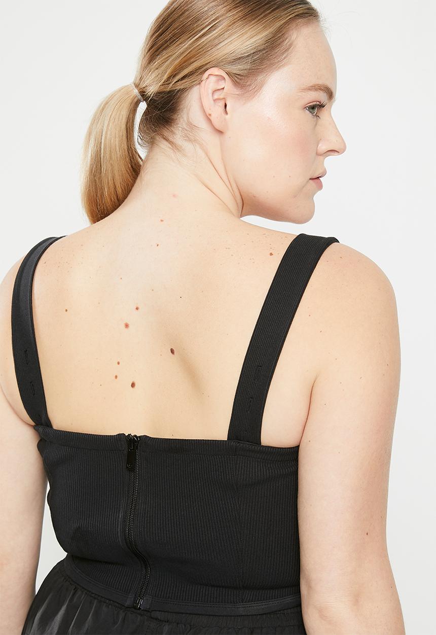 adidas Originals - Plus rib corset tank - black
