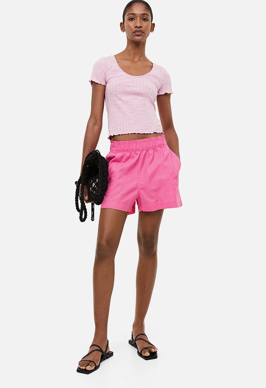 H&M - Linen shorts - pink
