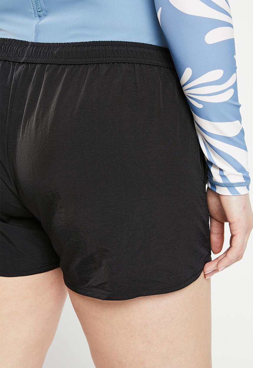 Lizzy - Plus paityn 23 elasticated board shorts - black