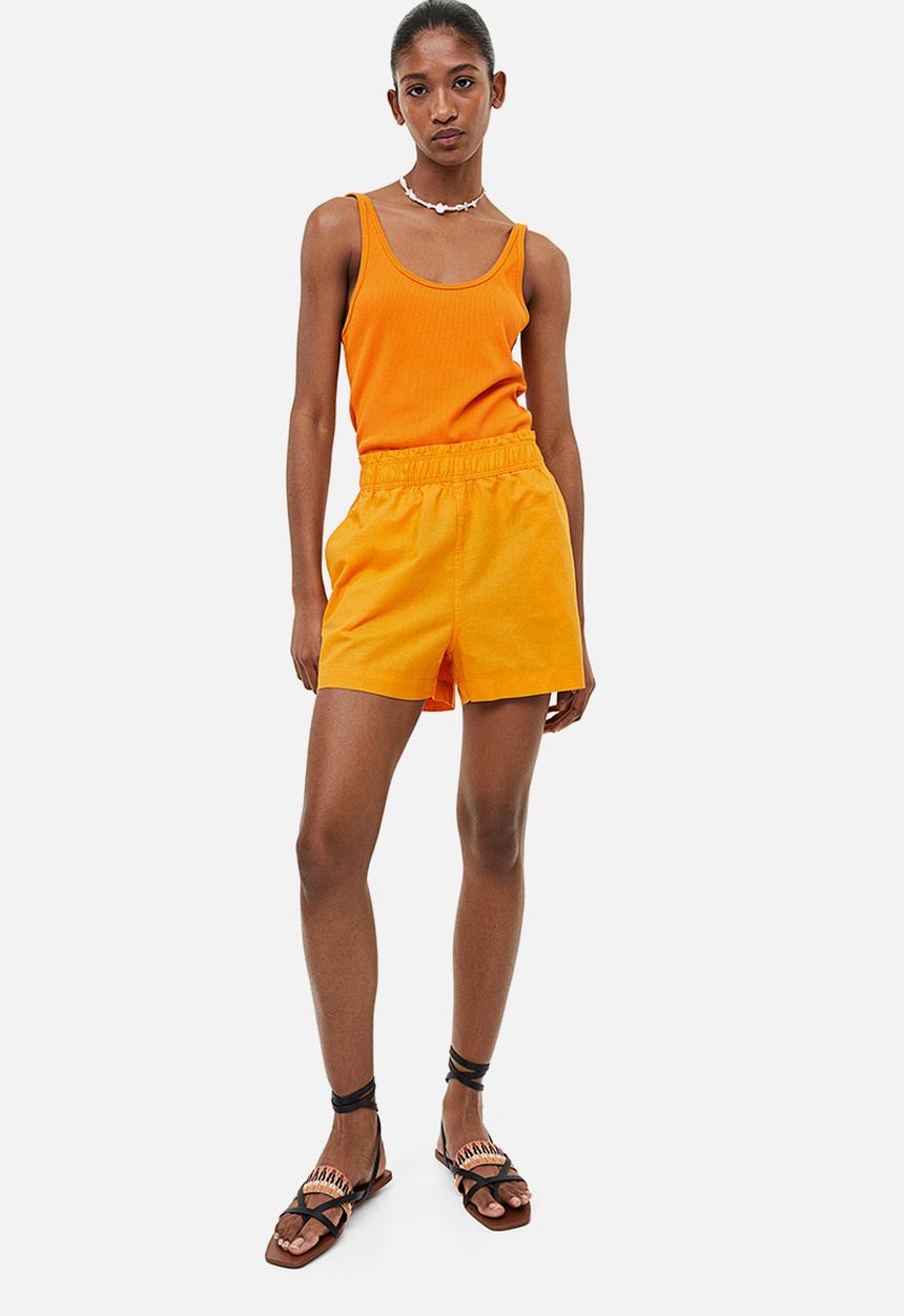 H&M - Linen shorts - orange