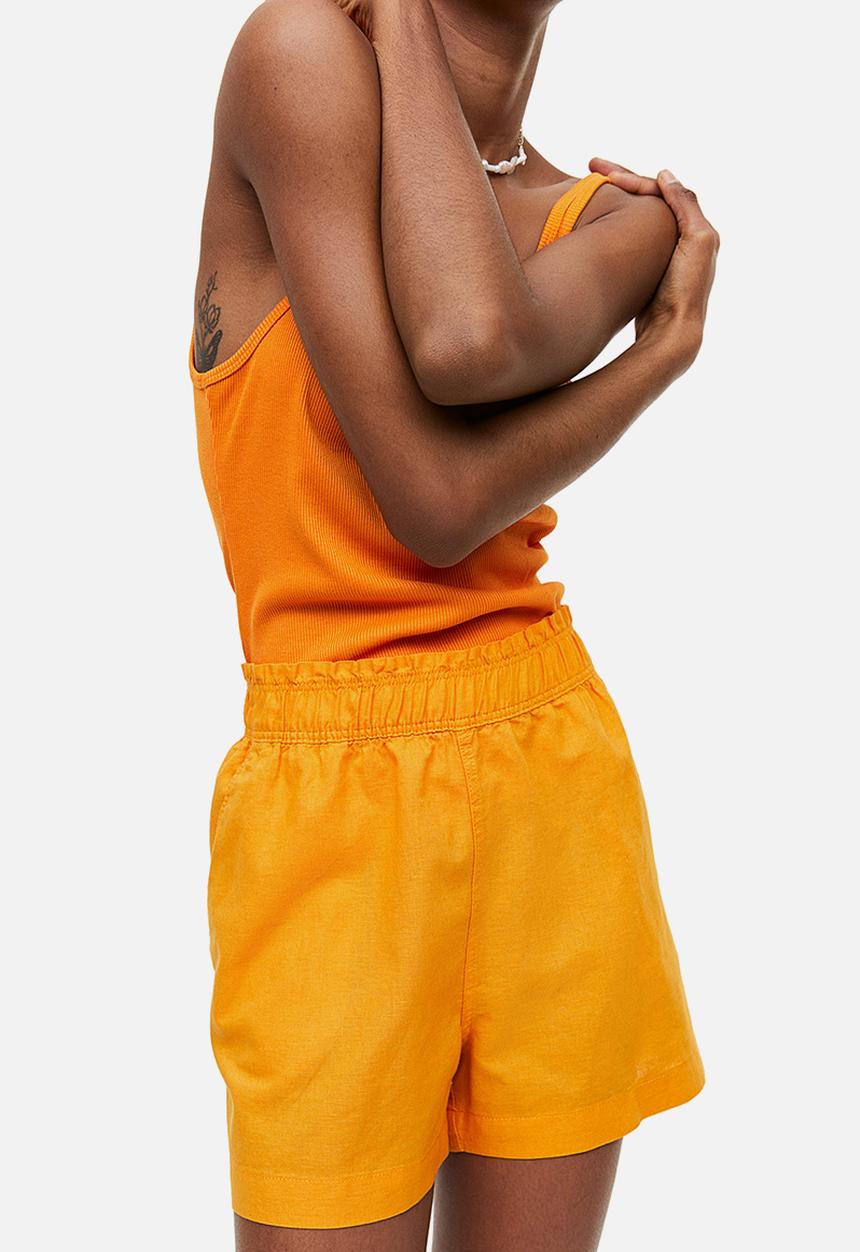 H&M - Linen shorts - orange