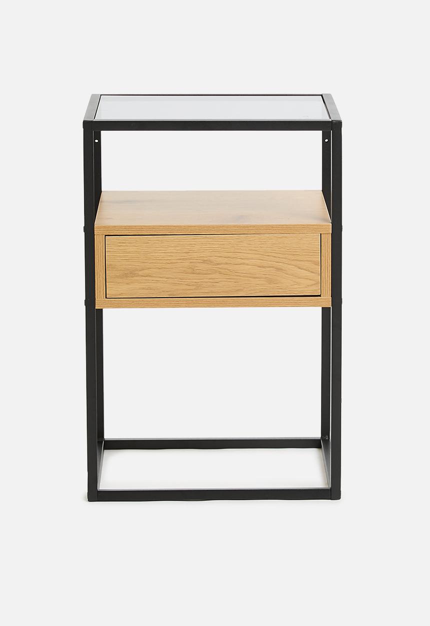 Sixth Floor - Randolf bedside table - black & natural