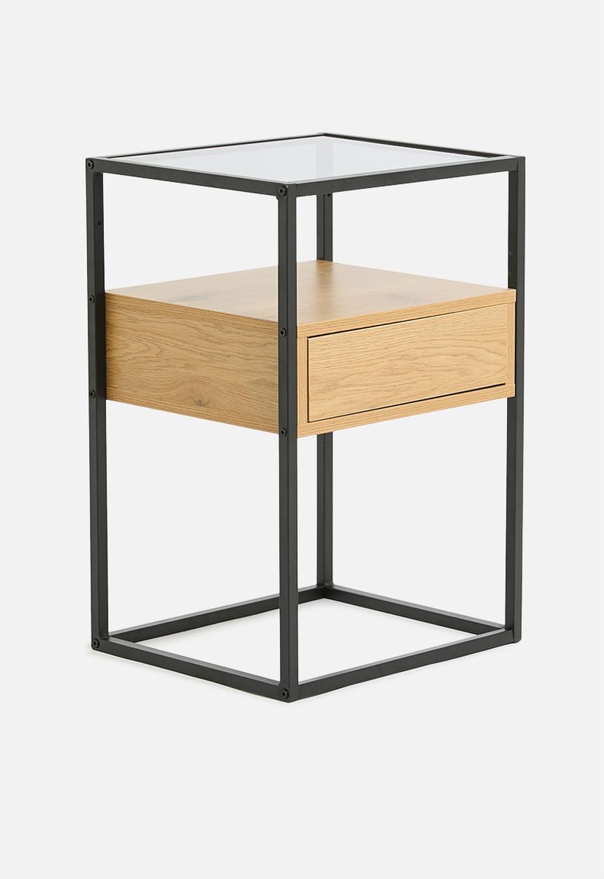 Sixth Floor - Randolf bedside table - black & natural
