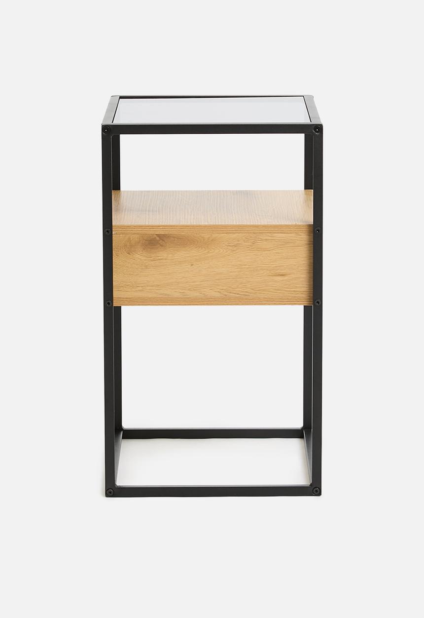 Sixth Floor - Randolf bedside table - black & natural