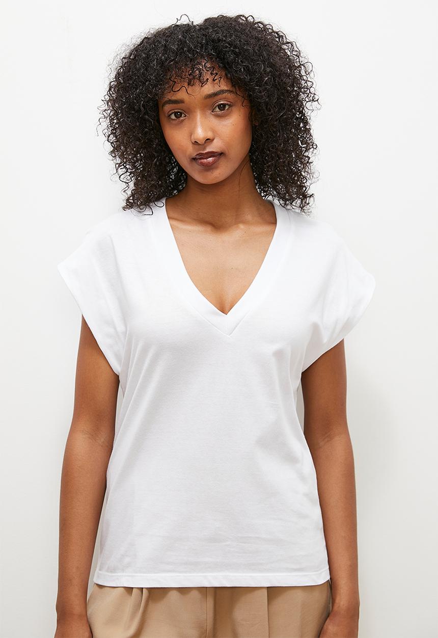 edit - V Neck Tee - white