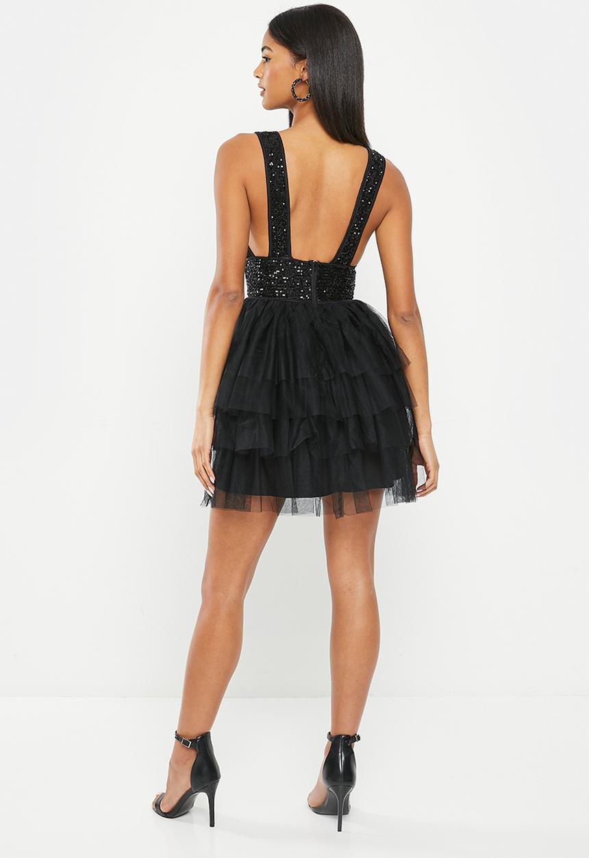 SISSY BOY - Tulle mini dress - black