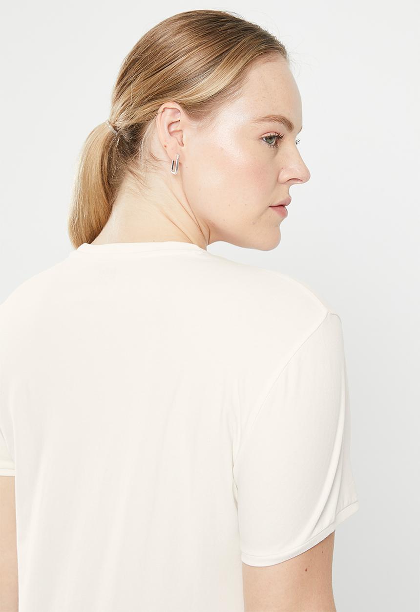 POLO - Plus roxanne printed tee - ecru