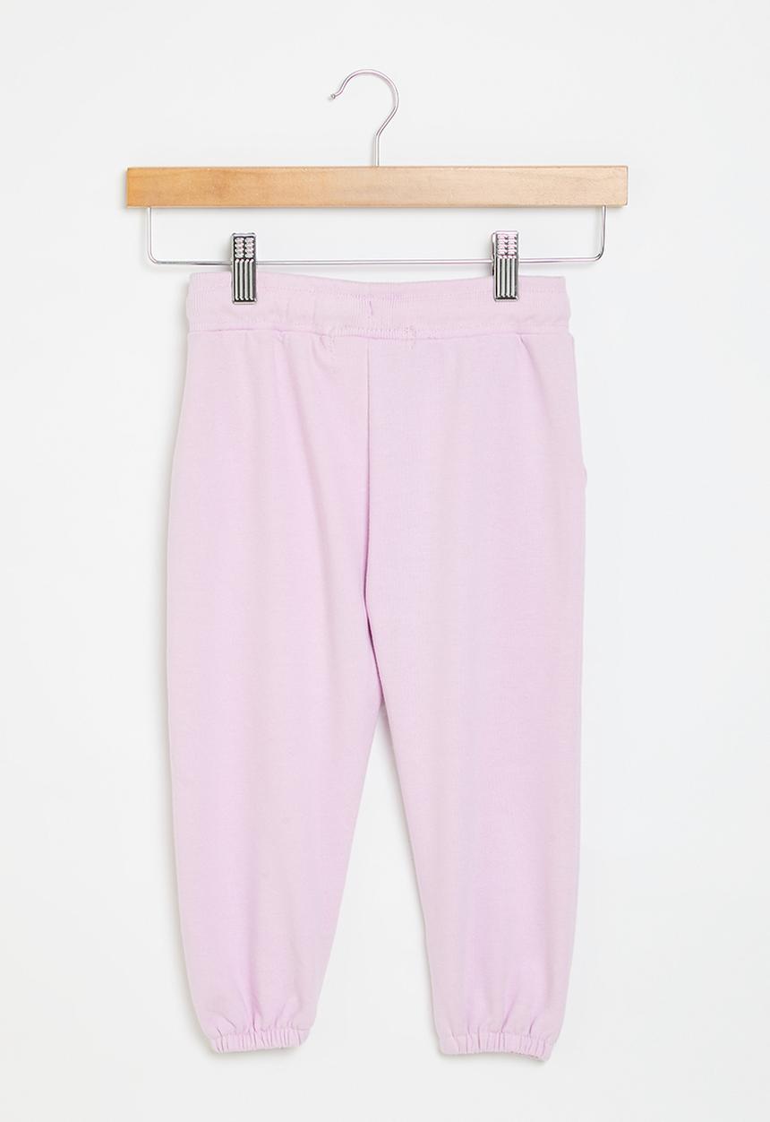 MINOTI - Girls basic flecee jogpant - lilac