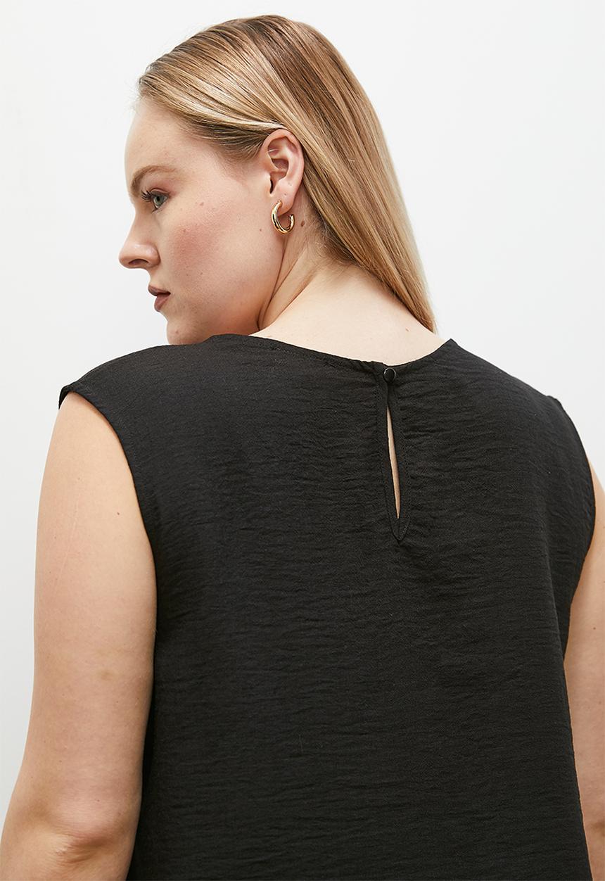 edit - Basic woven shell - black