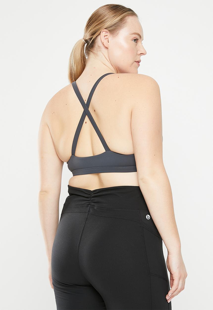Cotton On - Plus ultra luxe strappy back crop - element blue