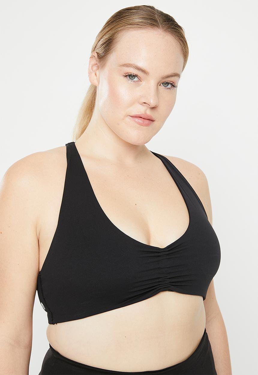 Cotton On - Plus ultra luxe strappy back crop - black