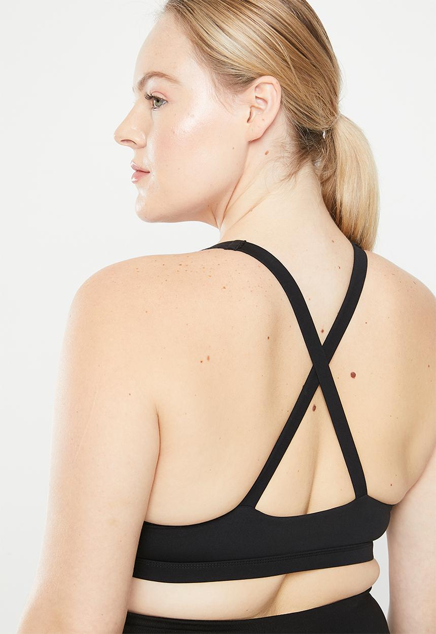 Cotton On - Plus ultra luxe strappy back crop - black