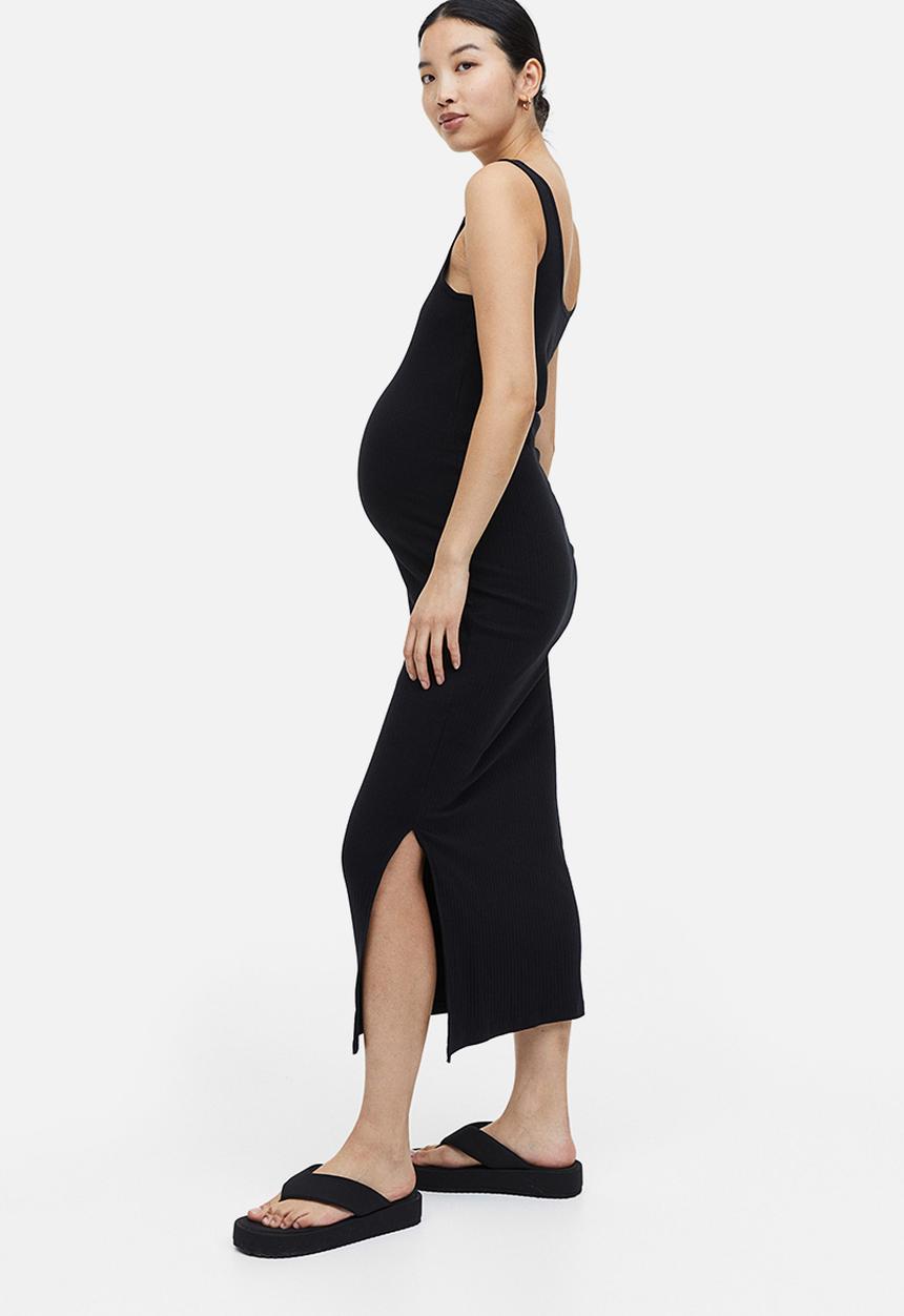 H&M - Mama ribbed sleeveless dress - black