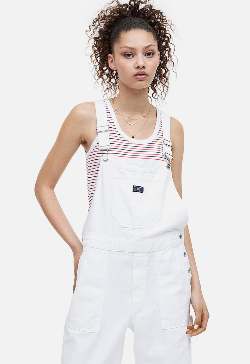 H&M - Denim dungarees - white