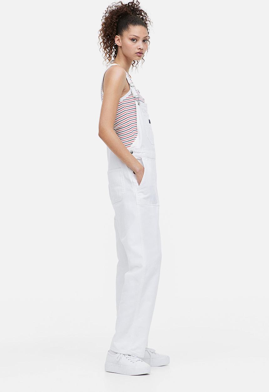 H&M - Denim dungarees - white