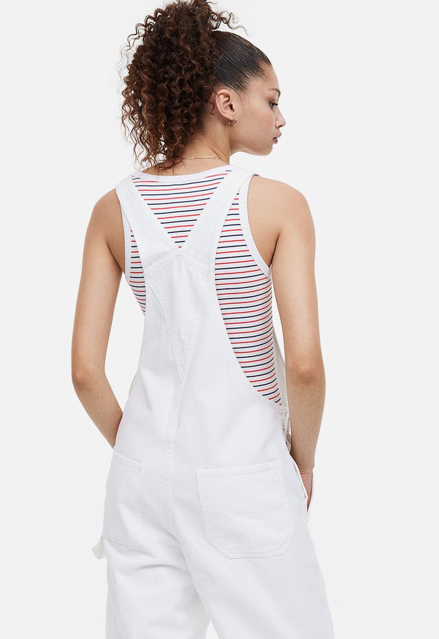 H&M - Denim dungarees - white
