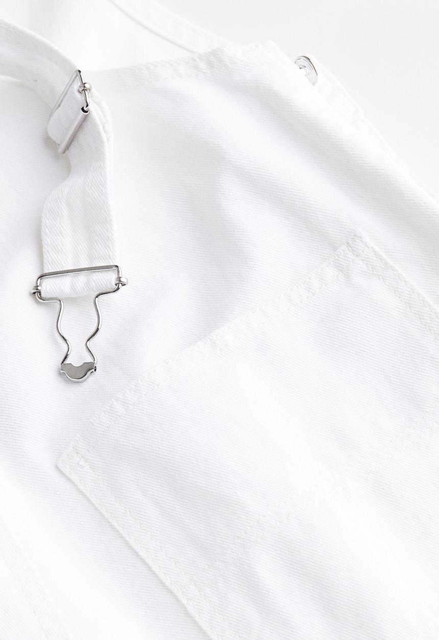 H&M - Denim dungarees - white