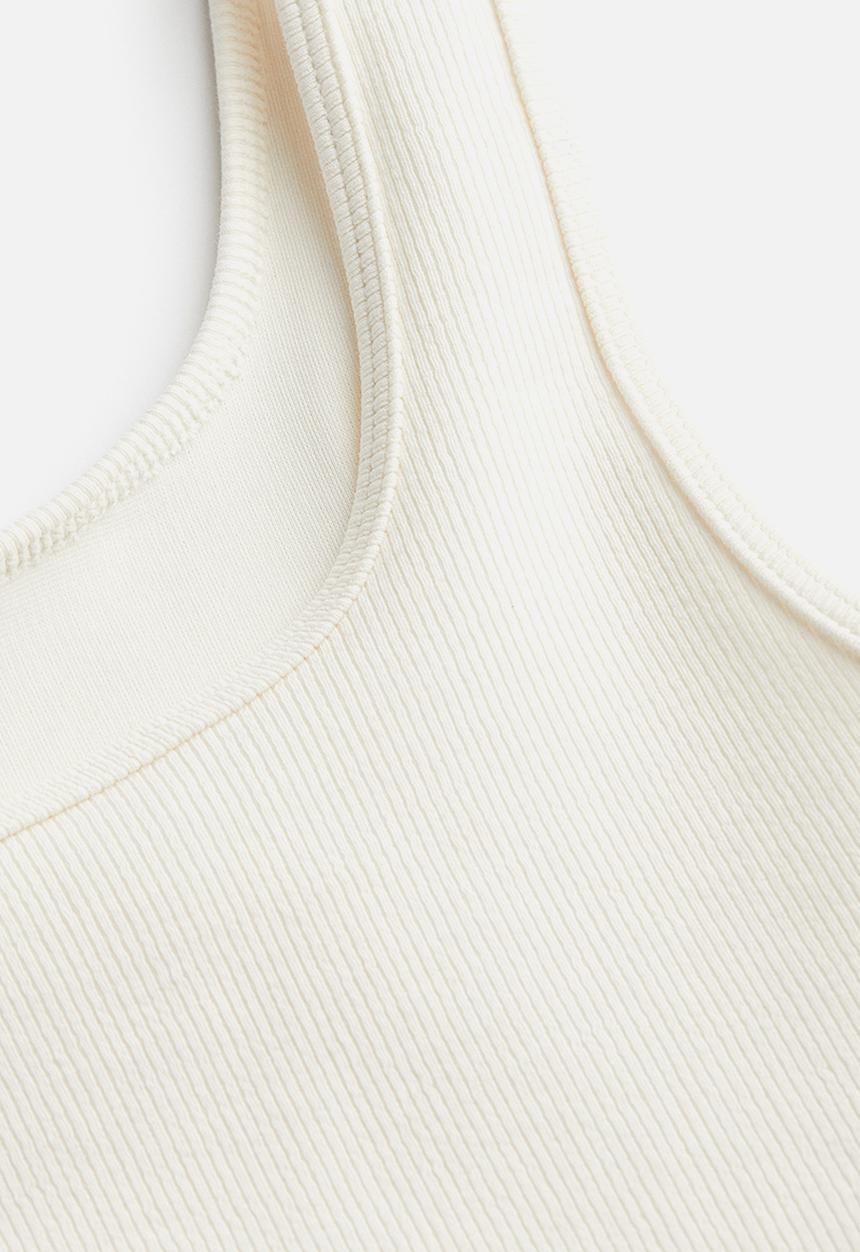 H&M - Cropped vest top - white