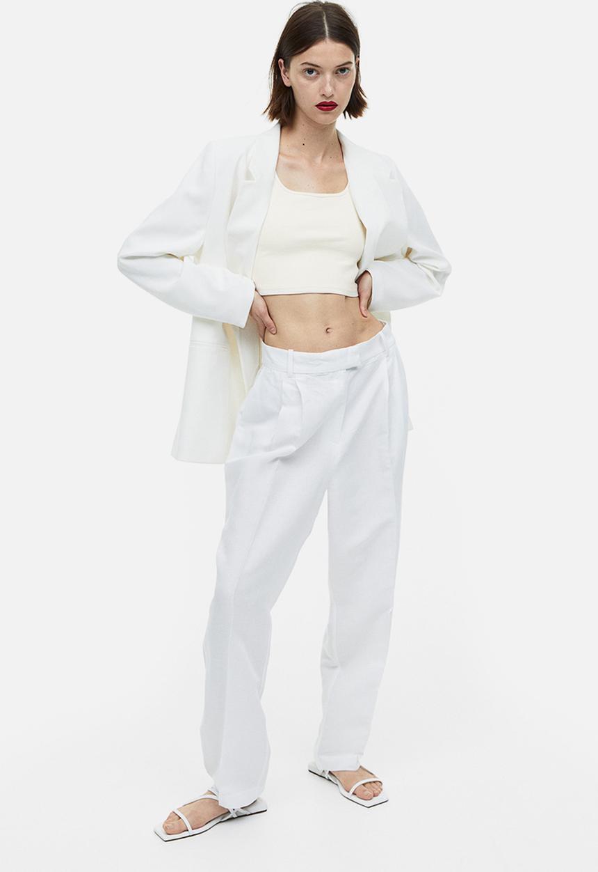 H&M - Cropped vest top - white