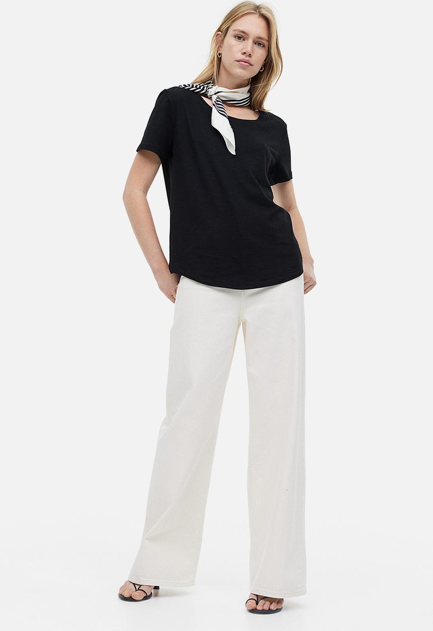 H&M - Modal-blend t-shirt - black