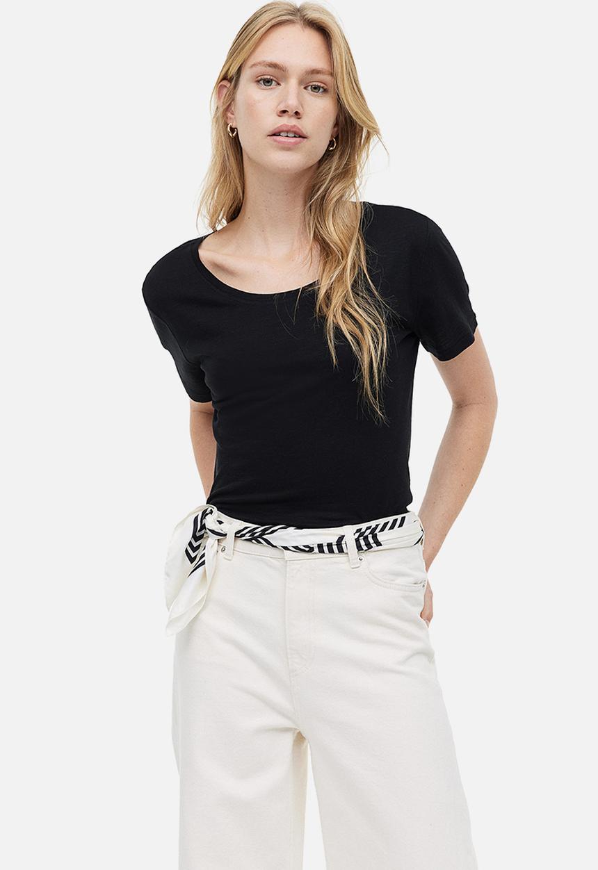 H&M - Modal-blend t-shirt - black