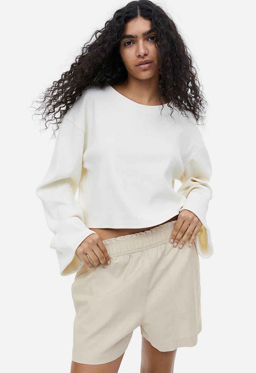 H&M - Linen shorts - light beige