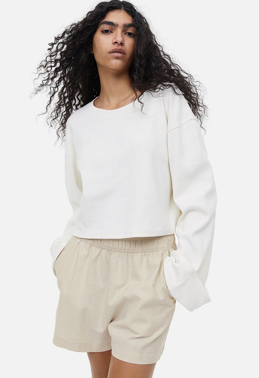 H&M - Linen shorts - light beige